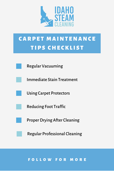carpet maintenance tips checklist